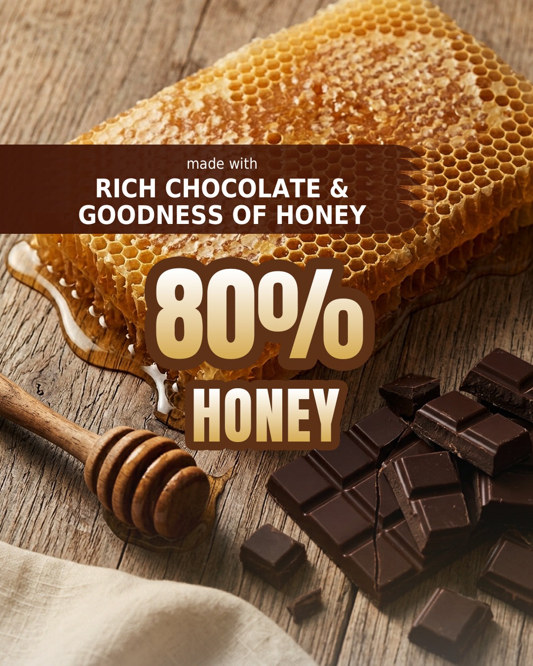 Chocolate Honey Spread made with rich chocolate and the goodness of honey